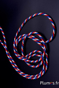 Cordicella - diam. 5 mm - rosso-argento-blu  